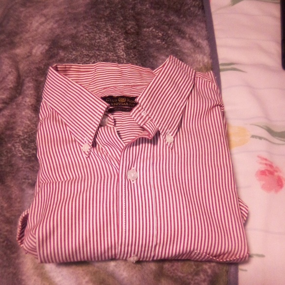 Club room pinstripe red and white button down - Picture 5 of 5